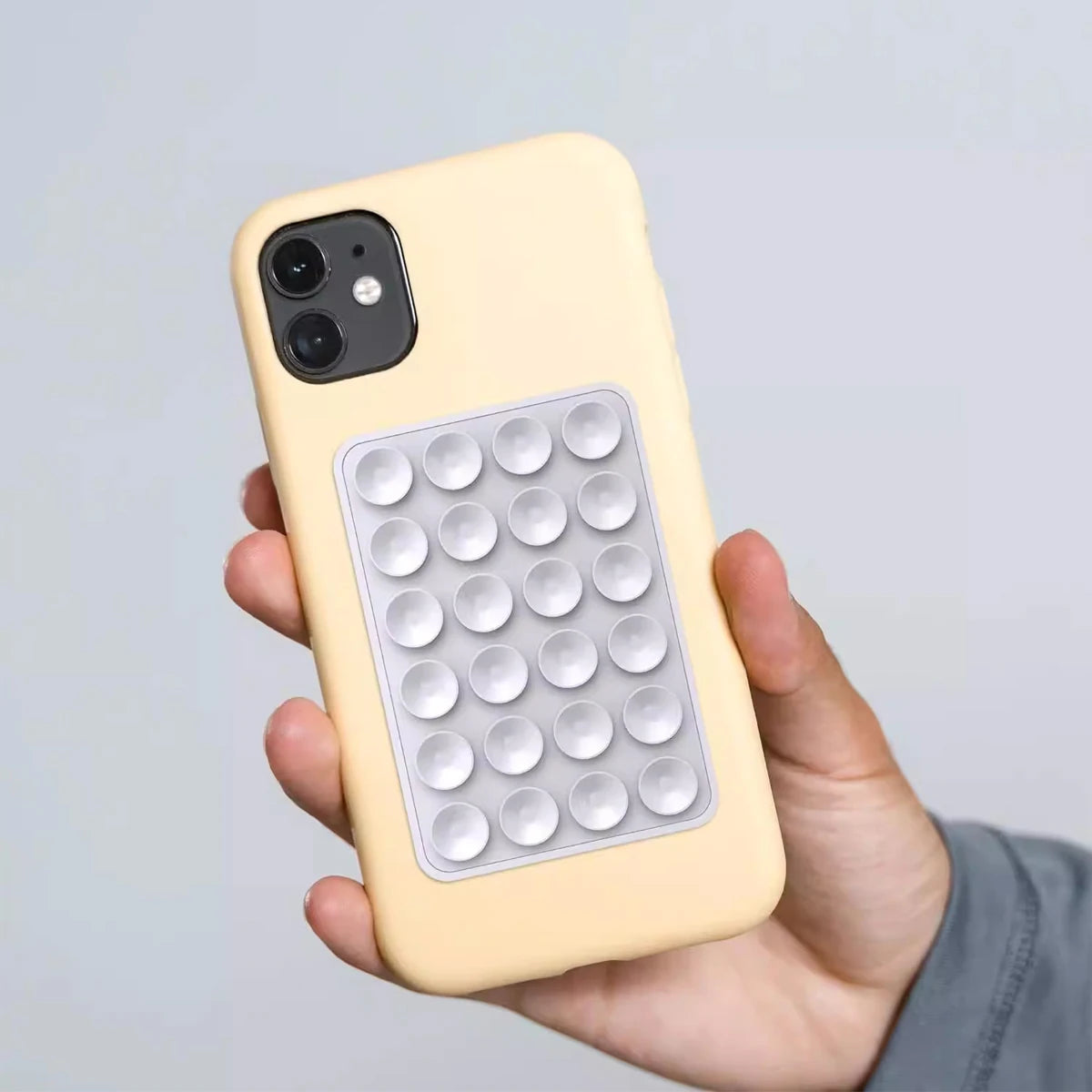 Double Side Silicone Suction Pad For Mobile Phone Fixture Suction Cup Backed Adhesive Silicone Rubber Sucker Pad For Fixing