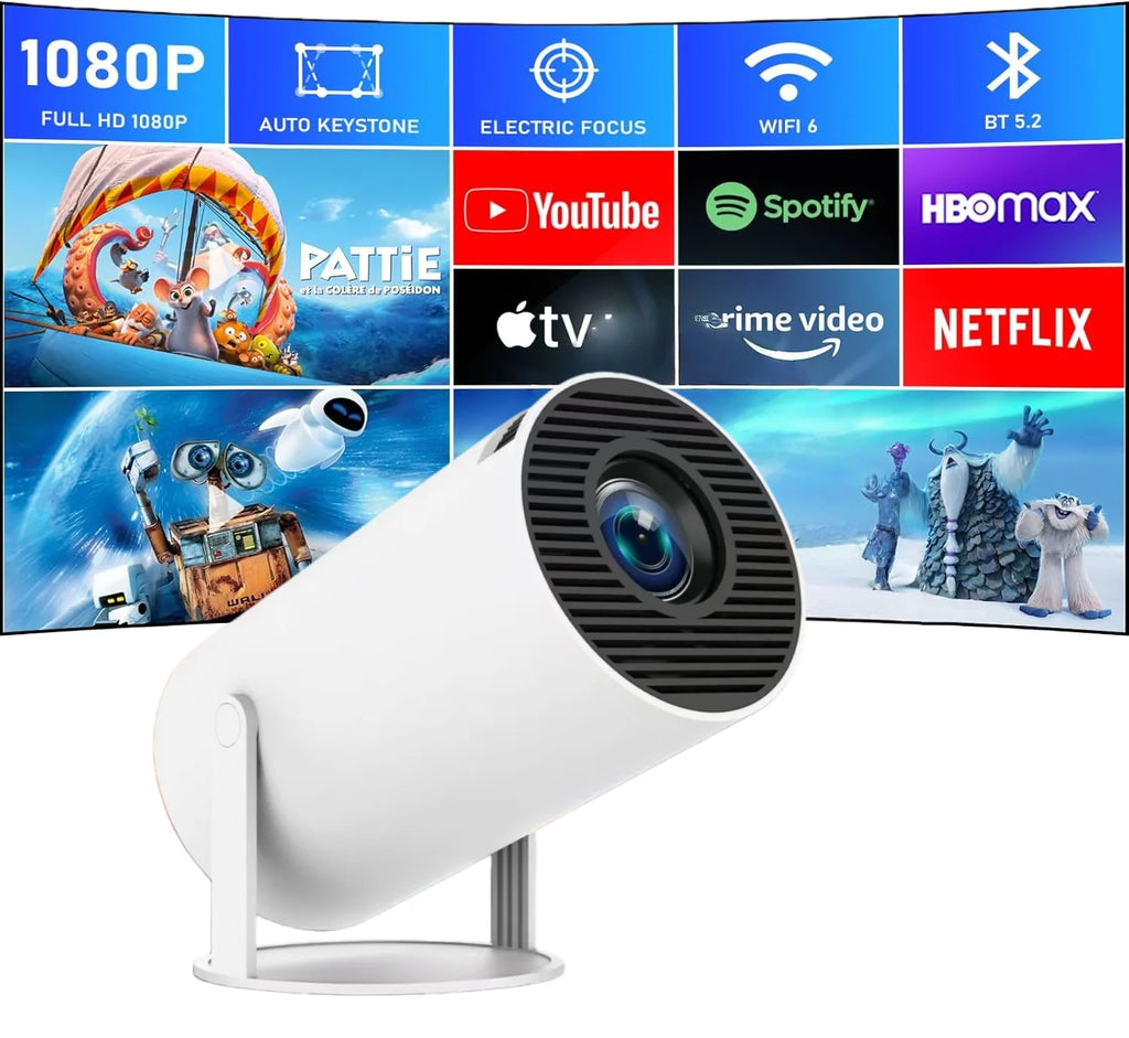 FOCABO Projector HY300 Pro 4K Android 11 Dual Wifi6 260ANSI Allwinner H713 BT5.0 1080P 1280*720P Home Cinema Outdoor Projetor