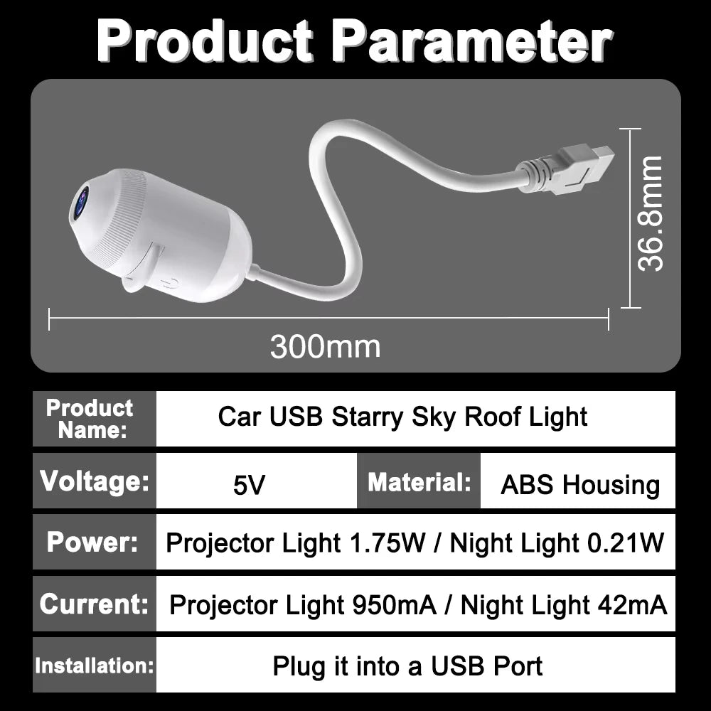 3-in-1 USB Starry Sky Projector Lamp With Clear Image Adjustable Brightness Touch Control Night Light And Star Projector 2026