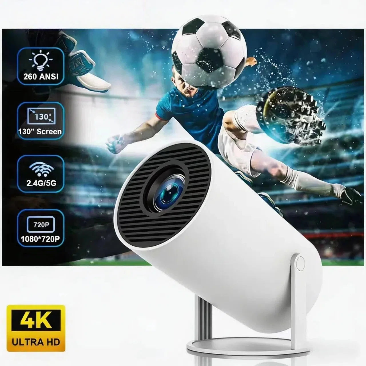 FOCABO Projector HY300 Pro 4K Android 11 Dual Wifi6 260ANSI Allwinner H713 BT5.0 1080P 1280*720P Home Cinema Outdoor Projetor