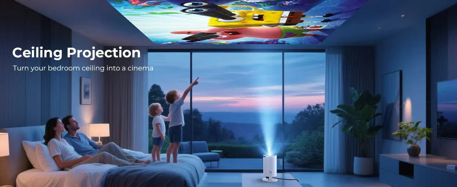 FOCABO Projector HY300 Pro 4K Android 11 Dual Wifi6 260ANSI Allwinner H713 BT5.0 1080P 1280*720P Home Cinema Outdoor Projetor
